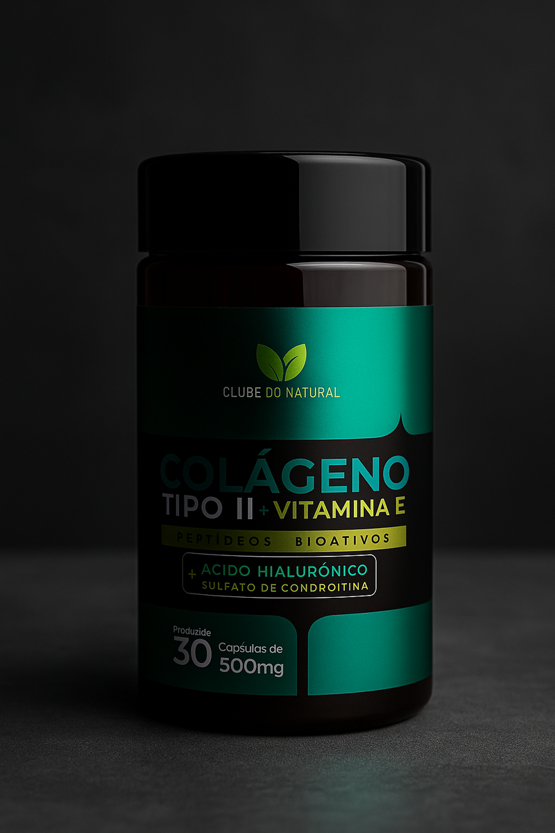 COLÁGENO TIPO II CLUBE DO NATURAL 30 CAPS 500MG