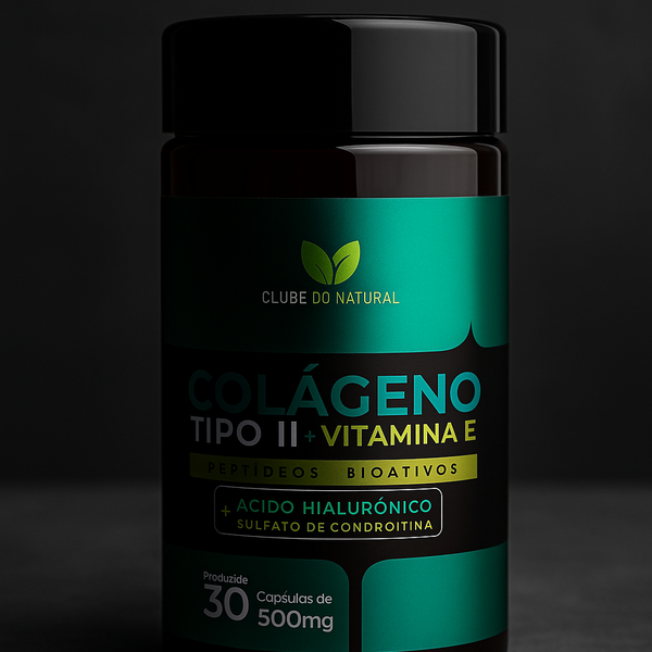 COLÁGENO TIPO II CLUBE DO NATURAL 30 CAPS 500MG