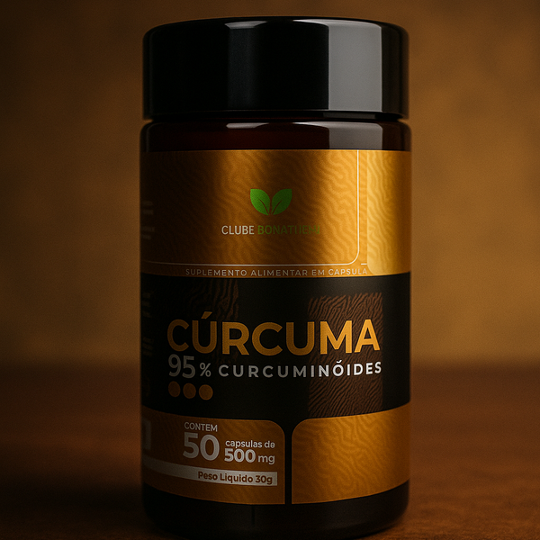 CÚRCUMA 95% CURCUMINOIDES – CLUBE DO NATURAL 60 CAPS 500MG