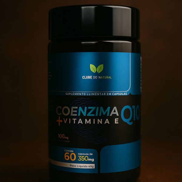 COENZIMA Q10 + VITAMINA E - CLUBE DO NATURAL 60 CAPS 350MG