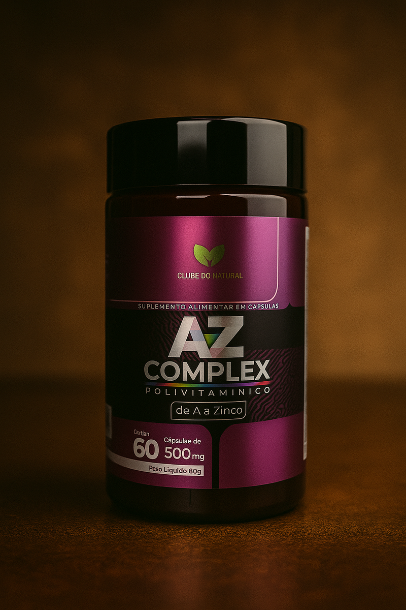 A-Z COMPLEX - CLUBE DO NATURAL 60 CAPS 500MG