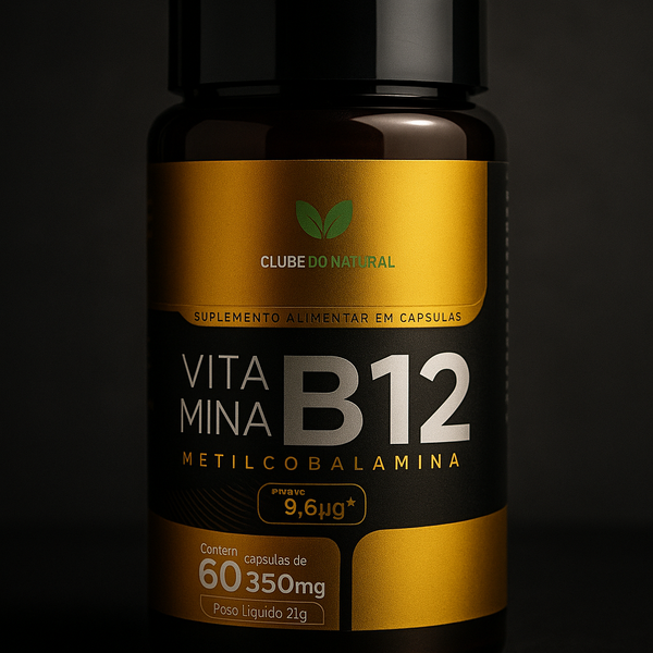 VITAMINA B12 (Metilcobalamina) CLUBE DO NATURAL 60 CAPS 350MG